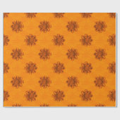 Orange Blume Geschenkpapier (Flach)