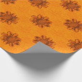 Orange Blume Geschenkpapier (Ecke)