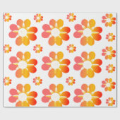 Orange Blume Geschenkpapier (Flach)