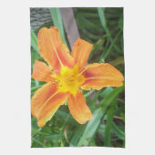 Orange Blume Geschirrtuch (Vertikal)