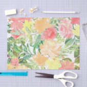 Orange Blume Gewebepapier - Lebhafte Blüte Seidenpapier (Handwerk)