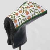 ORANGE-BLUME GOLF HEADCOVER (3/4 Vorderseite)