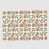 ORANGE-BLUME GOLFHANDTUCH (Horizontal)