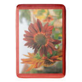 Orange Blume Große Badematte (Vorderseite Vertikal)