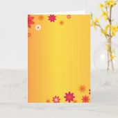 Orange Blume Grußkarte Karte (Gelbe Blume)