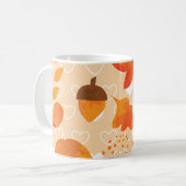 Orange Blume: Handdoodle-Muster. Kaffeetasse (Vorderseite Links)