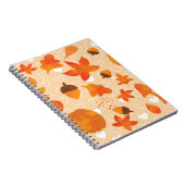 Orange Blume: Handdoodle-Muster. Notizblock (Rechte Seite)