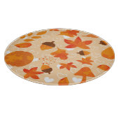 Orange Blume: Handdoodle-Muster. Schneidebrett (Ecke)