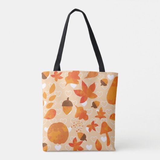 Orange Blume: Handdoodle-Muster. Tasche (Rückseite)
