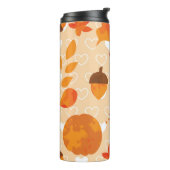 Orange Blume: Handdoodle-Muster. Thermosbecher (Nach links gedreht)