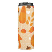 Orange Blume: Handdoodle-Muster. Thermosbecher (Rückseite)