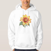 Orange Blume Hoodie (Vorderseite)