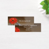 Orange Blume in Mason Jar Registrierungskarte (Schreibtisch)