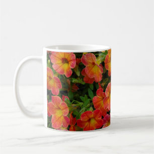 Orange Blume Kaffeetasse