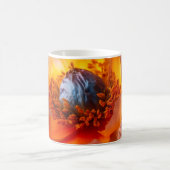 Orange Blume Kaffeetasse (Mittel)