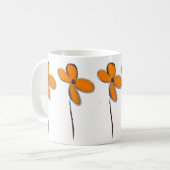 Orange Blume Kaffeetasse (Vorderseite Links)