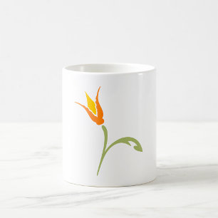 Orange Blume Kaffeetasse