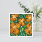 Orange Blume Karte (Stehend Vorderseite)