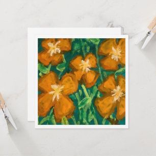 Orange Blume Karte