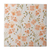Orange Blume Keramik Tile Fliese (Vorderseite)