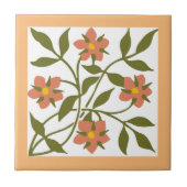 ORANGE BLUME KERAMIK TITEL FLIESE (Vorderseite)