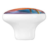 Orange Blume Keramikknauf (Seitenansicht)