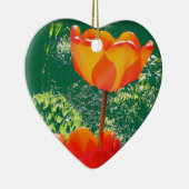 Orange Blume Keramikornament (Rechts)