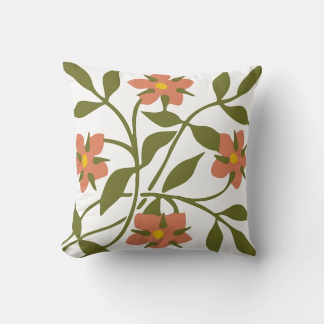 ORANGE-BLUME KISSEN (Vorderseite)