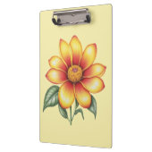 Orange Blume Klemmbrett (Links)