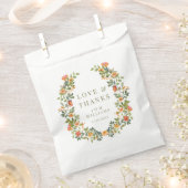 Orange Blume Kranz Hochzeit danke Ihnen für Tasche Geschenktütchen (Ausgeschnitten)
