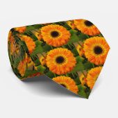 Orange Blume Krawatte (Gerollt)