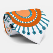 Orange Blume Krawatte (Gerollt)