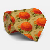 Orange Blume Krawatte (Gerollt)