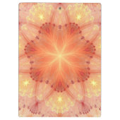 Orange Blume Lace Petals Paint Monogram Klemmbrett (Rückseite)