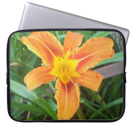 Orange Blume Laptopschutzhülle