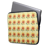 Orange Blume Laptopschutzhülle (Vorderseite Links)