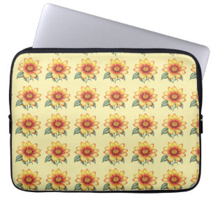 Orange Blume Laptopschutzhülle