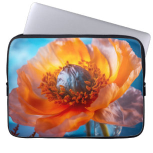 Orange Blume Laptopschutzhülle