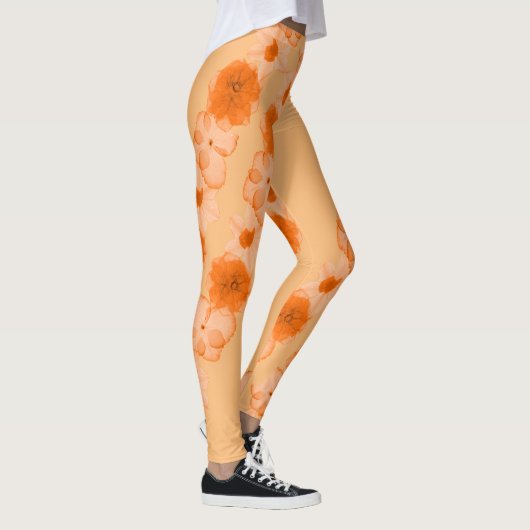 Orange Blume Leggings (Rechts)