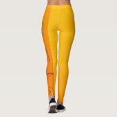 Orange Blume Leggings (Rückseite)
