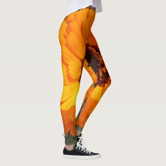 Orange Blume Leggings (Rechts)