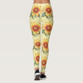 Orange Blume Leggings (Rückseite)