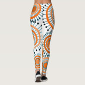 Orange Blume Leggings (Rückseite)