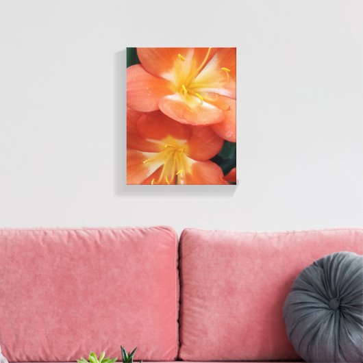 Orange Blume Leinwanddruck (Insitu (Wohnzimmer))