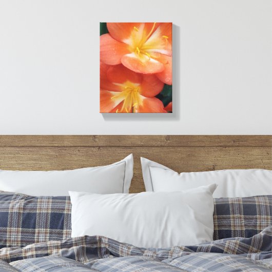 Orange Blume Leinwanddruck (Insitu (Schlafzimmer))