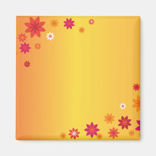 Orange Blume Magnet