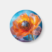 Orange Blume Magnet (Vorne)