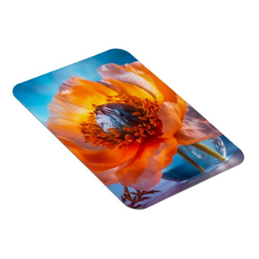 Orange Blume Magnet (Rechte Seite)