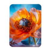 Orange Blume Magnet (Vertikal)