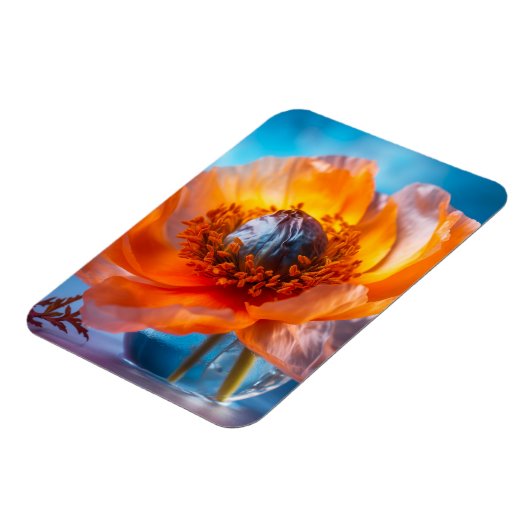 Orange Blume Magnet (Linke Seite)